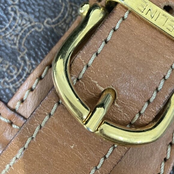 CELINE Logo Macadam Pattern Shoulder Tote Bag PVC Leather Brown GHW 62KB209 - Picture 15 of 15